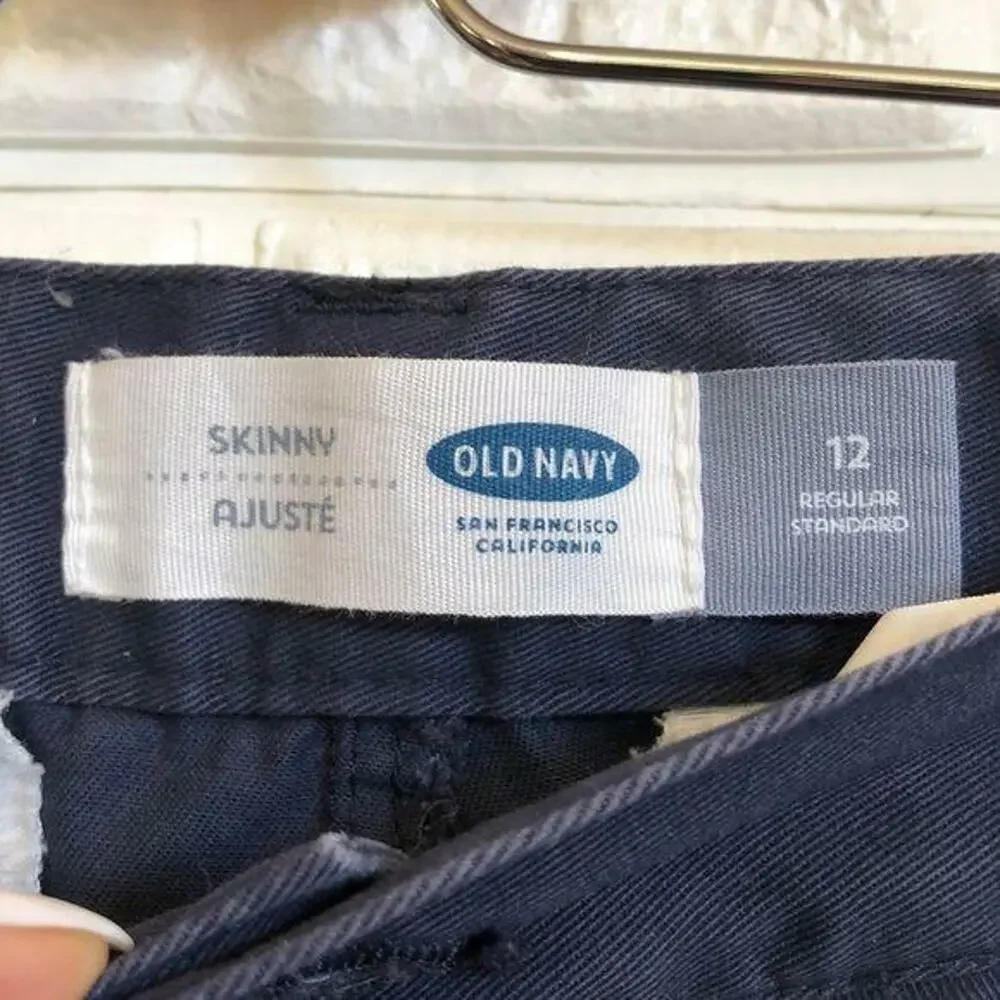 Old Navy‎ blue school uniform style skinny slacks Chinos Boys Size 12